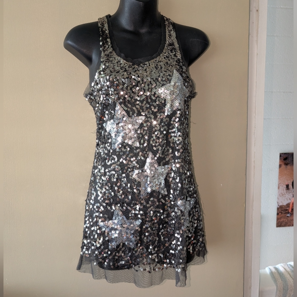 Body Central Mesh Star Tank Top Size m